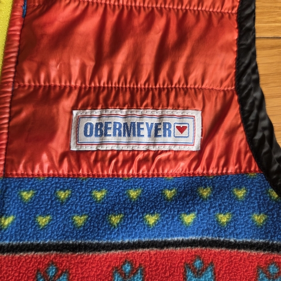 Obermeyer Kids Red and Blue Patterned Vest - Picture 2 of 4